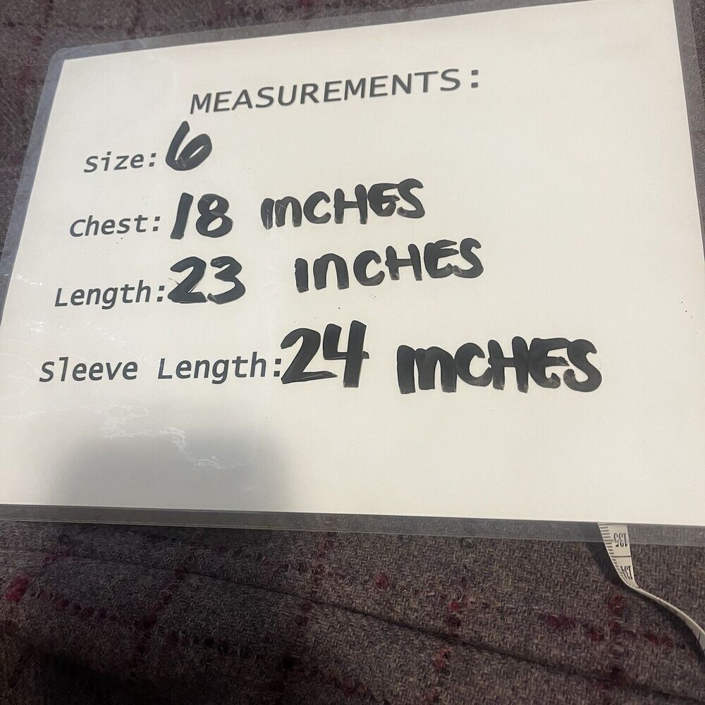 Harold's Vintage Tweed Purple Plaid Blazer Womens Size 6 - Picture 9 of 9